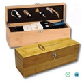 Bamboo Single Wine Presentation Box w/ Tools